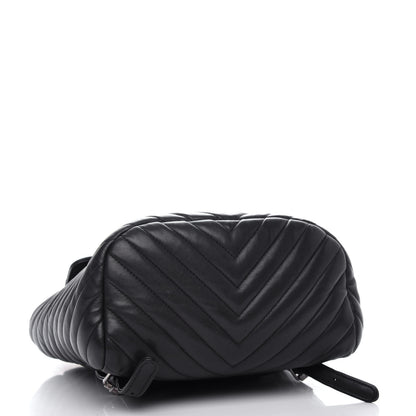 Chanel Calfskin Chevron Quilted Small Urban Spirit Backpack Black 4 of 10