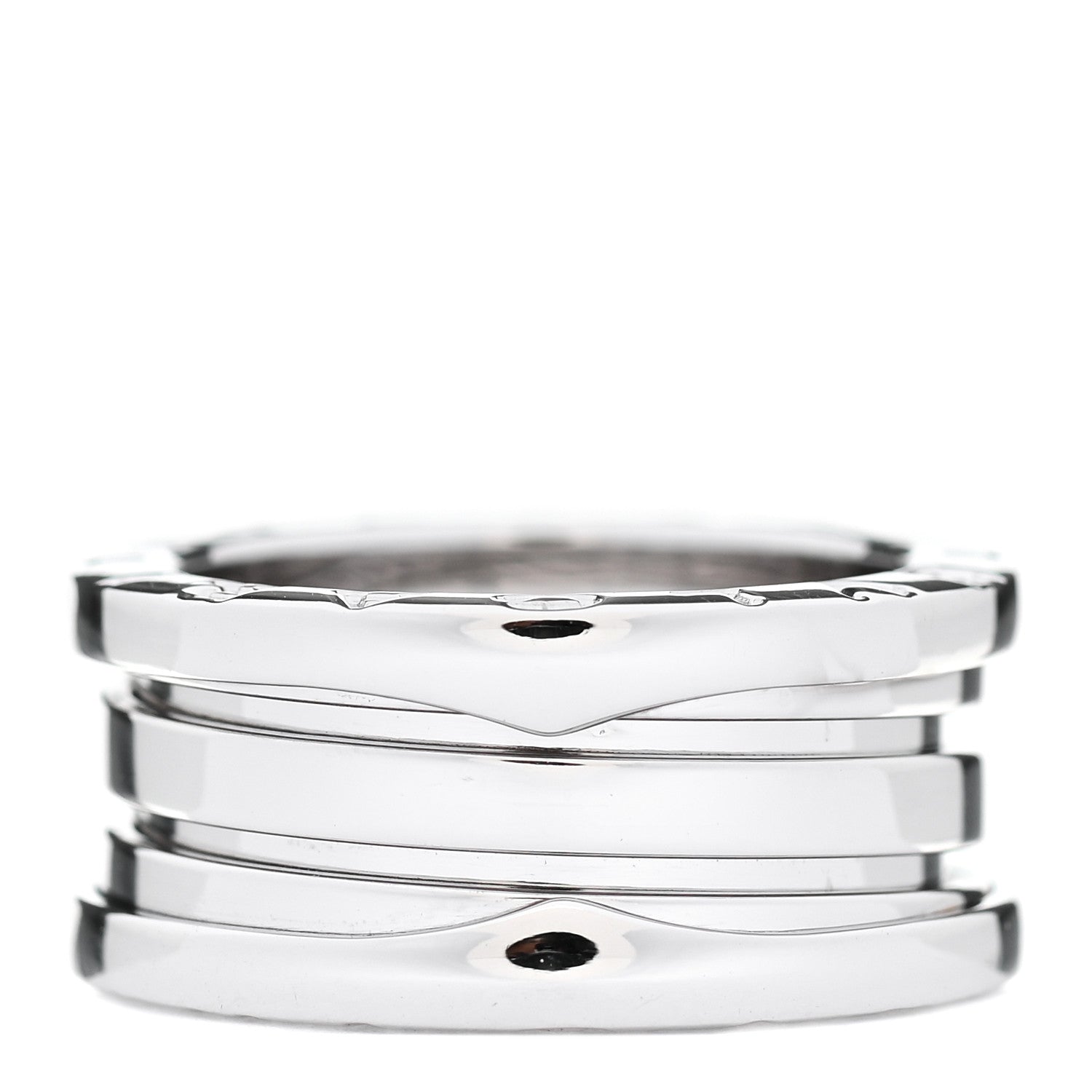 Bulgari 18K White Gold B.Zero1 Three-Band Ring 49 4.75 3 of 5