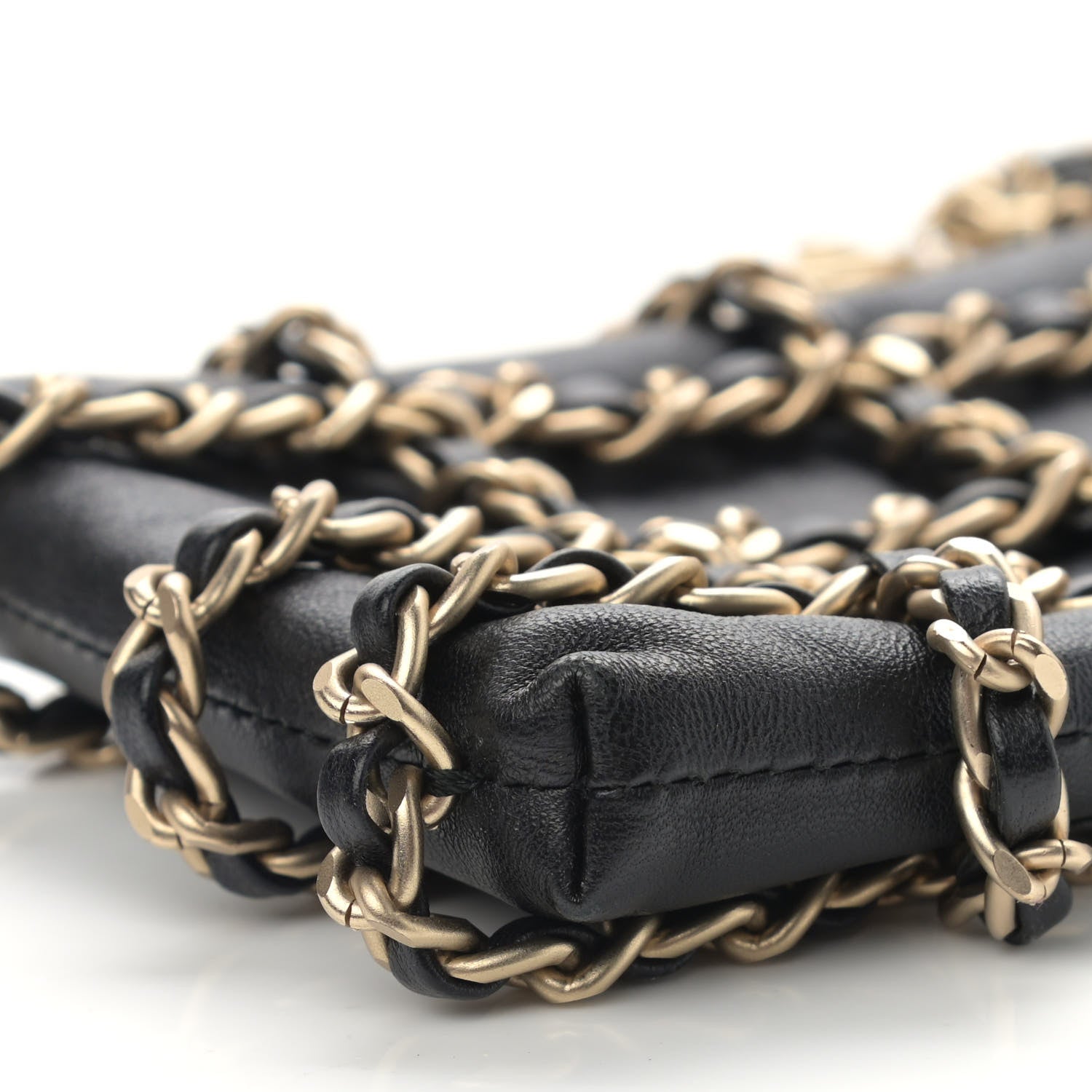 Chanel Lambskin Tech Me Out Clutch With Chain Black 11 of 11