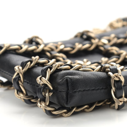 Chanel Lambskin Tech Me Out Clutch With Chain Black 11 of 11