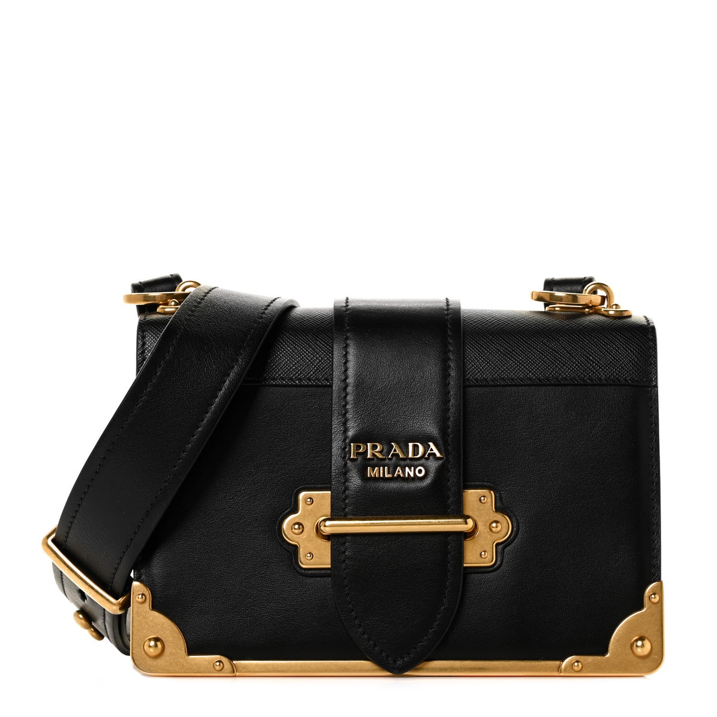 City Calf Saffiano Cahier Bag Black