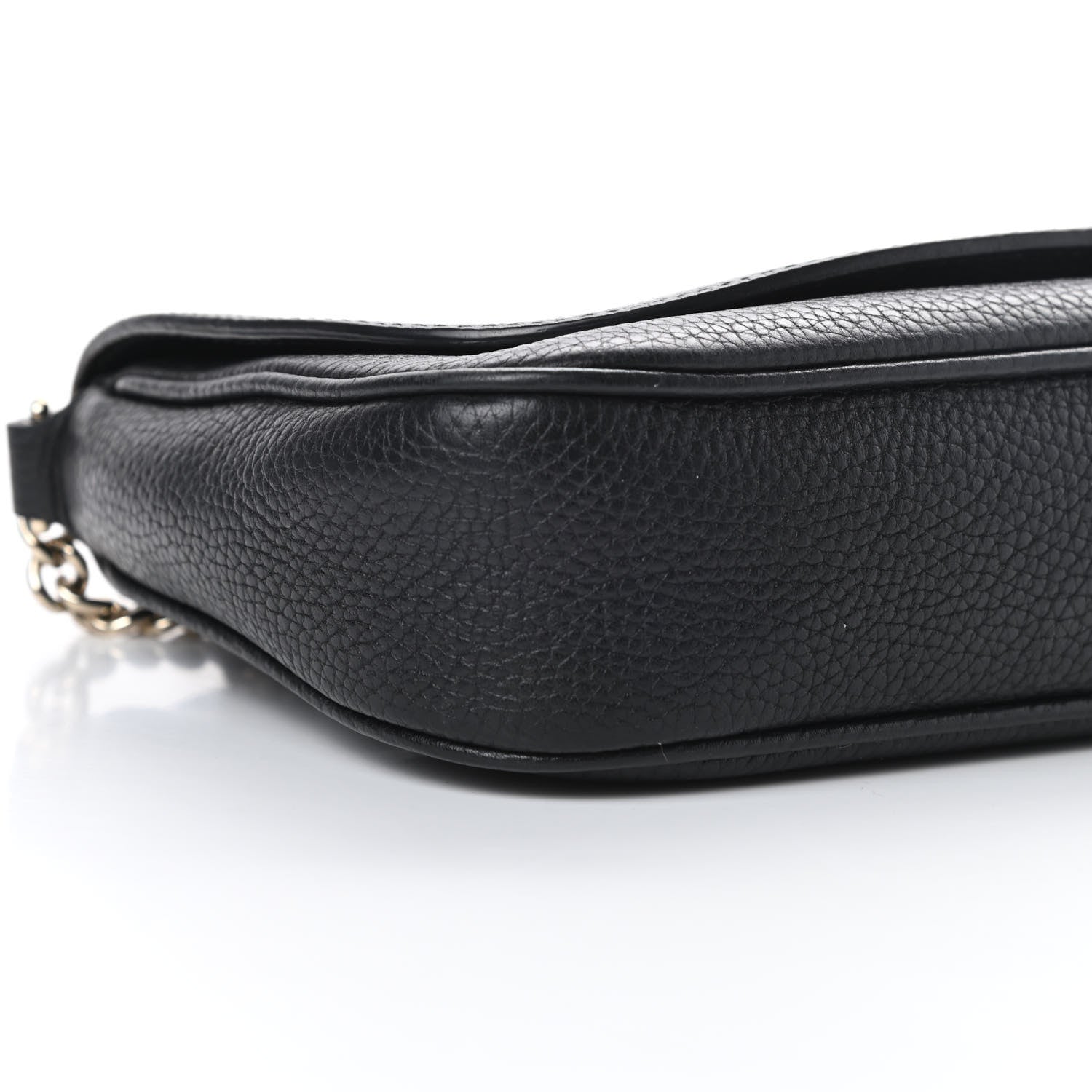 Gucci Pebbled Calfskin Medium Soho Flap Crossbody Black 9 of 10