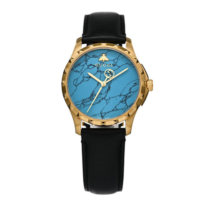 Gucci Stainless Steel Calfskin 38mm G-Timeless Quartz Watch Turquoise 1 of 4