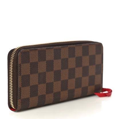 Louis Vuitton Damier Ebene Clemence Wallet Cherry 3 of 12
