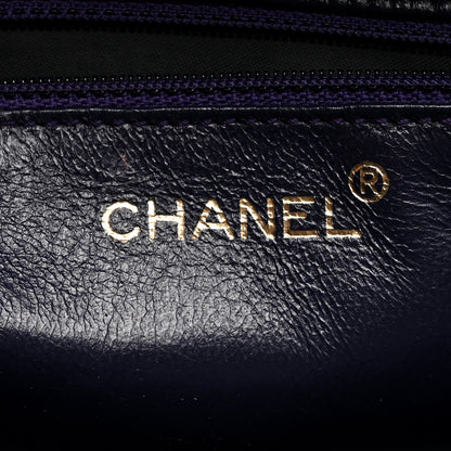 Chanel Suede CC Handbag Bag Purple 5 of 10