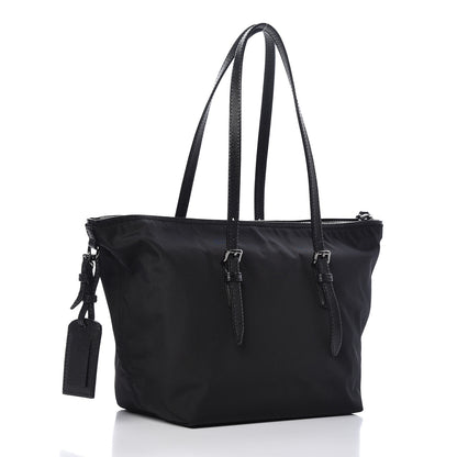 Burberry London Grainy Calfskin Nylon Small Tote Black 3 of 10