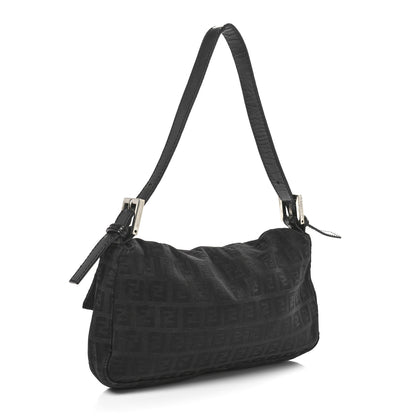 Fendi Nylon Zucca Baguette Black 3 of 10