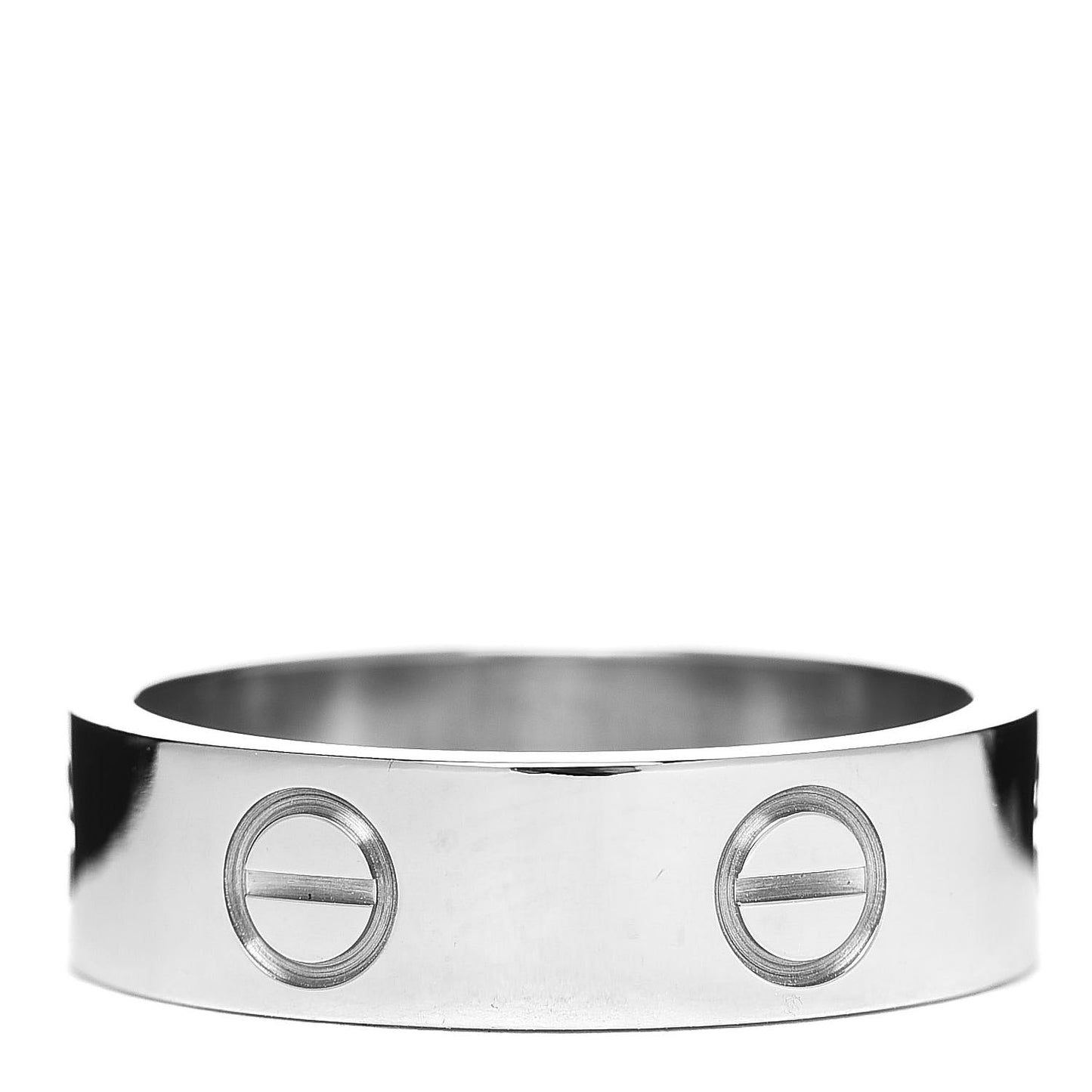 18K White Gold 5.5mm LOVE Ring 54 6.75
