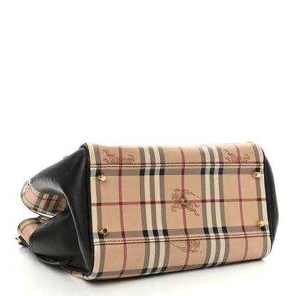 Burberry Haymarket Check Small Canterbury Tote Chocolate 4 of 11