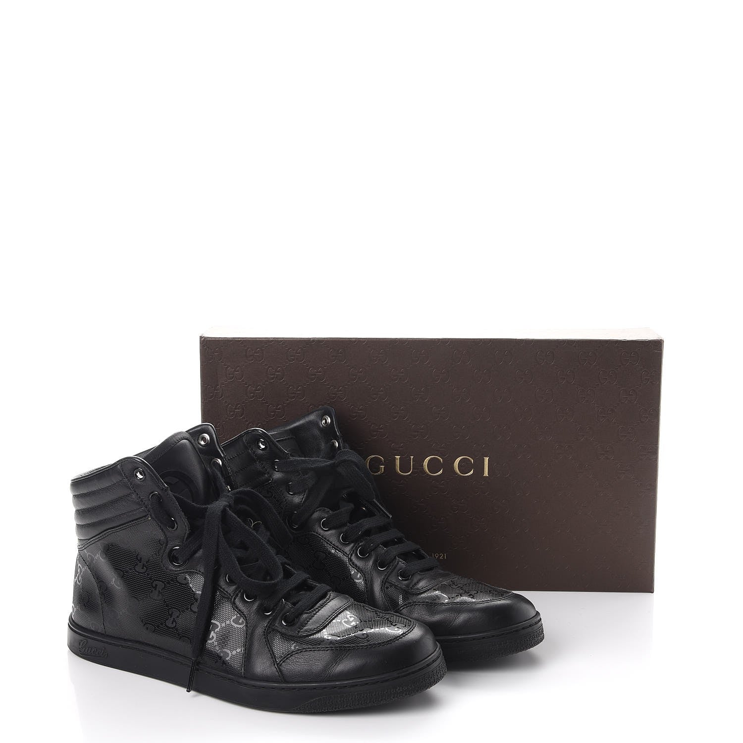 Gucci Imprime Mens Coda High Top Sneakers 7 Black 12 of 12