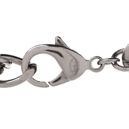 Chanel Oversized Double Chain Logo Short Necklace Ruthenium 5 of 6
