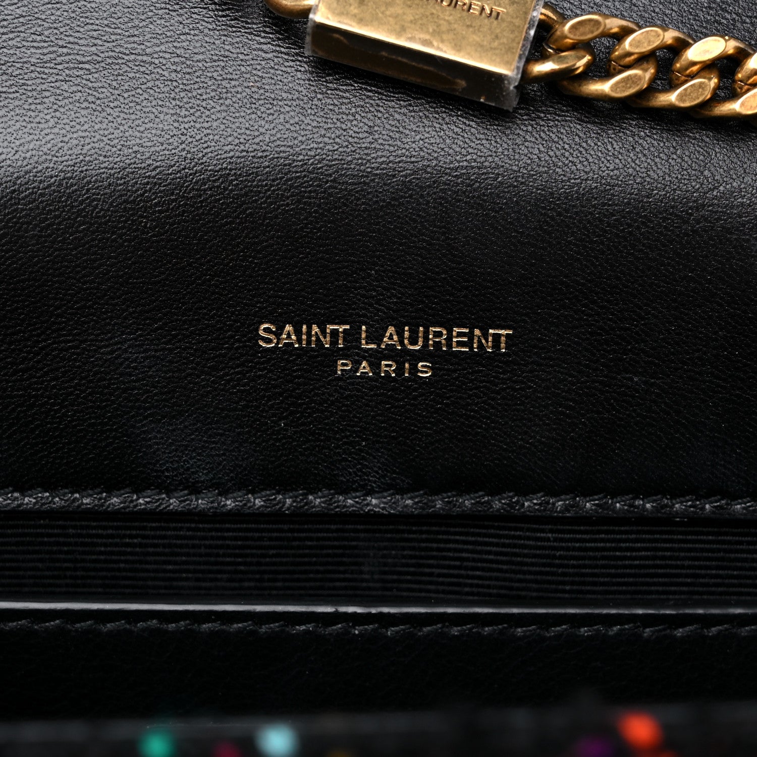 Saint Laurent Tweed Small Monogram Kate Satchel Black Multicolor 5 of 9