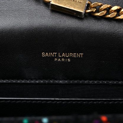 Saint Laurent Tweed Small Monogram Kate Satchel Black Multicolor 5 of 9