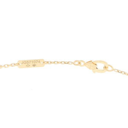 Van Cleef & Arpels 18K Yellow Gold Mother of Pearl Vintage Alhambra Pendant Necklace 6 of 9
