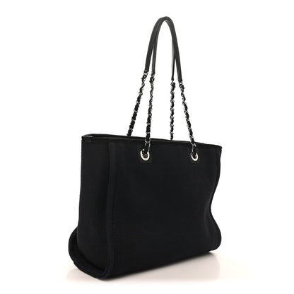 Chanel Mixed Fibers Small Deauville Tote Black 4 of 11