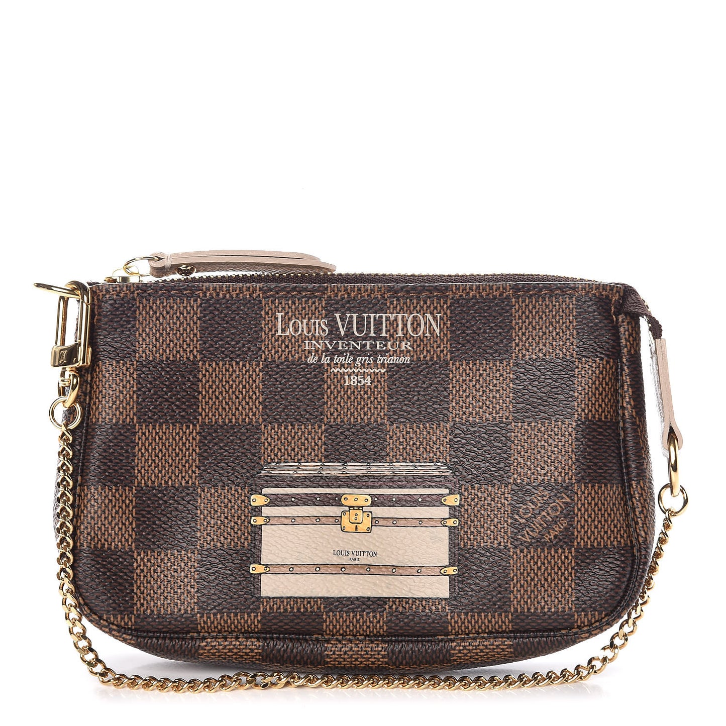 Damier Ebene Trunks and Locks Mini Pochette Accessories