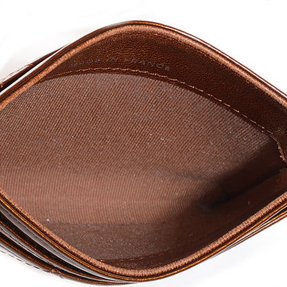 Chanel Patent Quilted Card Holder Bronze 6 of 9
