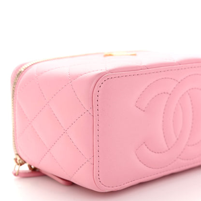 Chanel Lambskin Quilted Pick Me Up Vanity Case Pink 9 of 12
