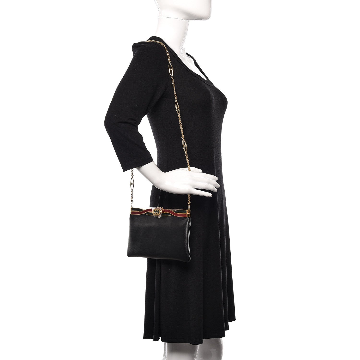 Gucci Palm Lux Broadway Evening Clutch Bag Black 2 of 12