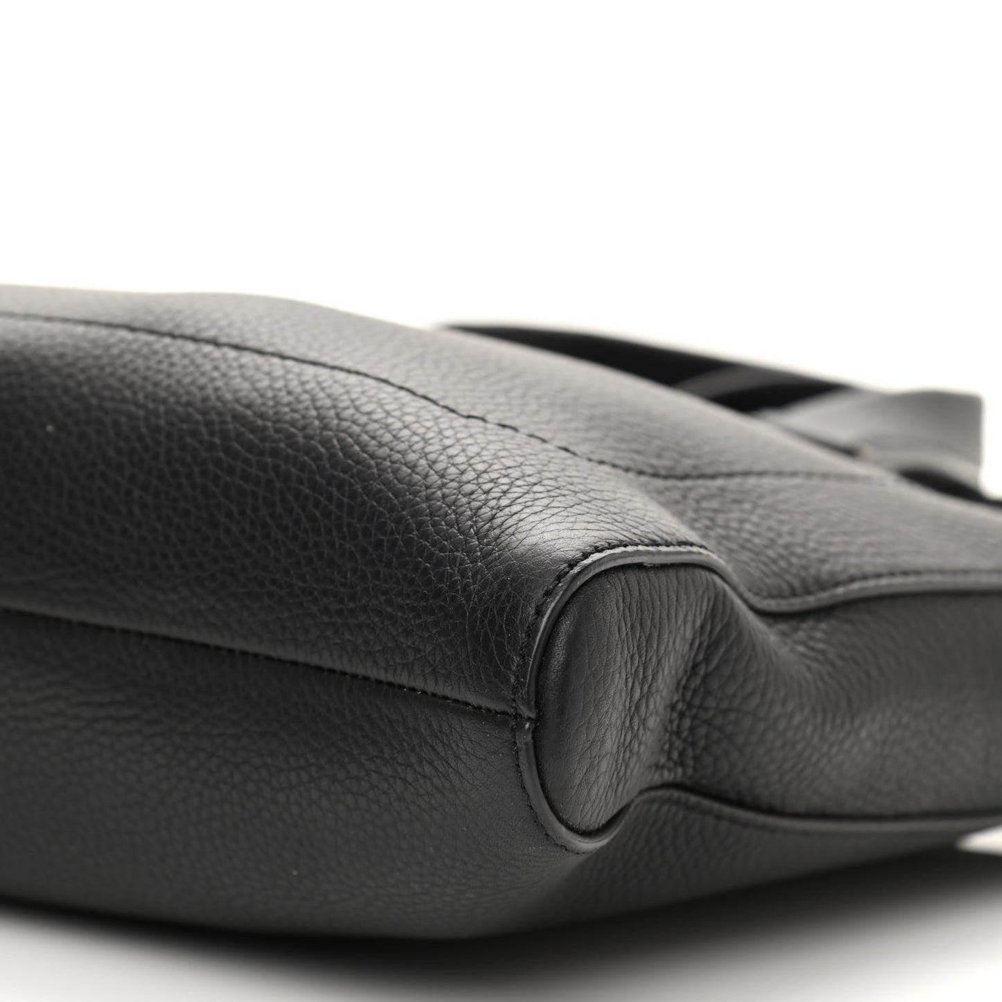 Tumbled Calfskin Business Bag Black
