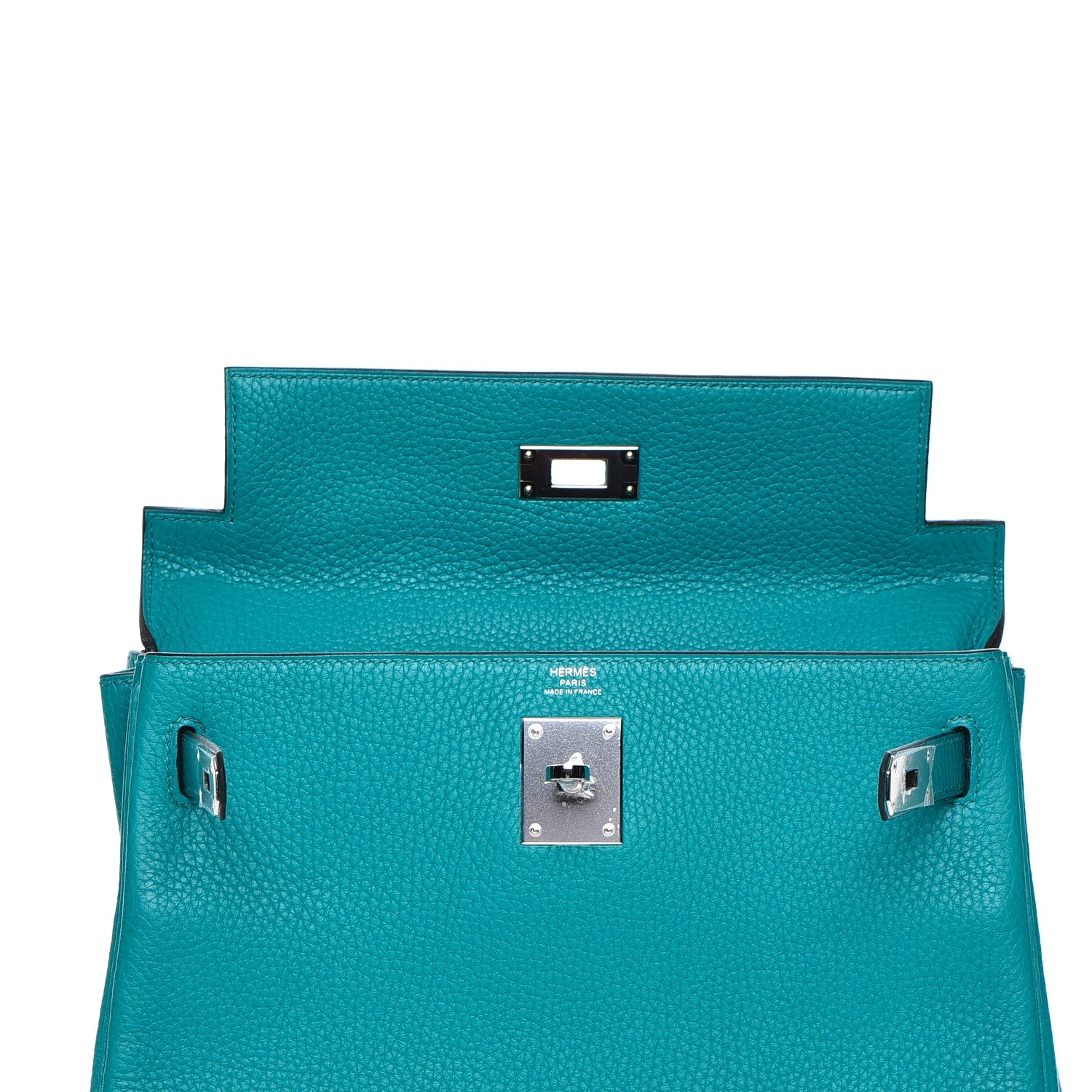 Hermes Taurillon Clemence Kelly Retourne 28 Bleu Paon 24 of 27