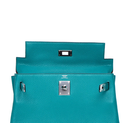 Hermes Taurillon Clemence Kelly Retourne 28 Bleu Paon 24 of 27