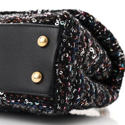 Chanel Tweed Sequin Mini Coco Handle Flap Black 11 of 11