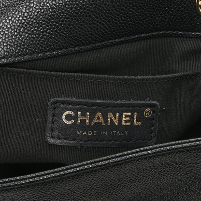 Chanel Shiny Caviar Quilted Medium Duma Pockets Drawstring Backpack Black 5 of 9