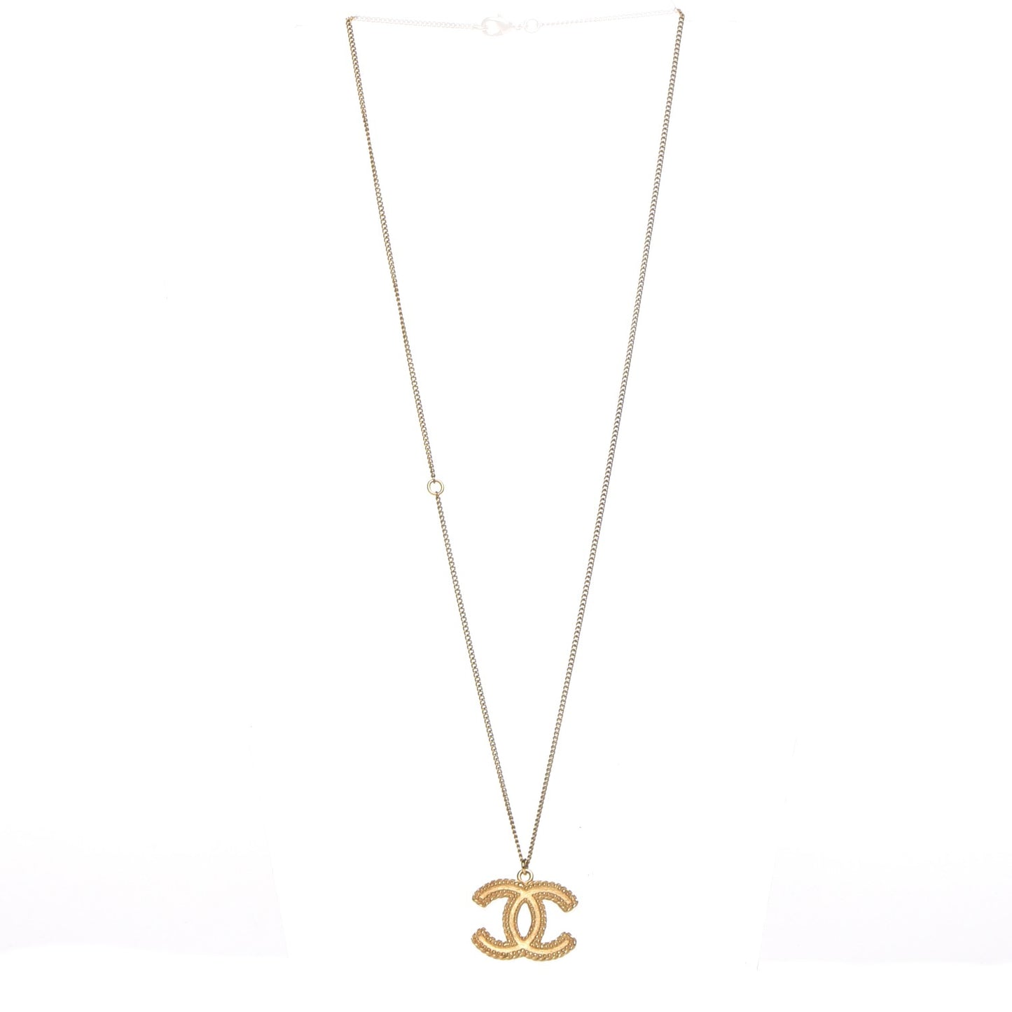 Enamel CC Necklace Gold
