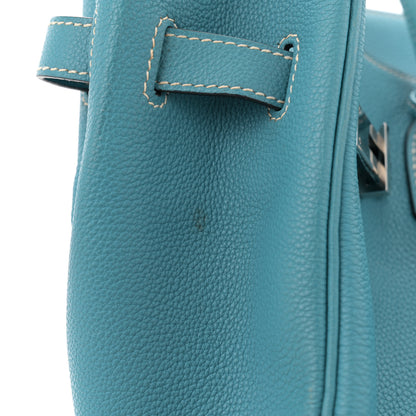 Hermes Taurillon Clemence Birkin 35 Blue Jean 15 of 20