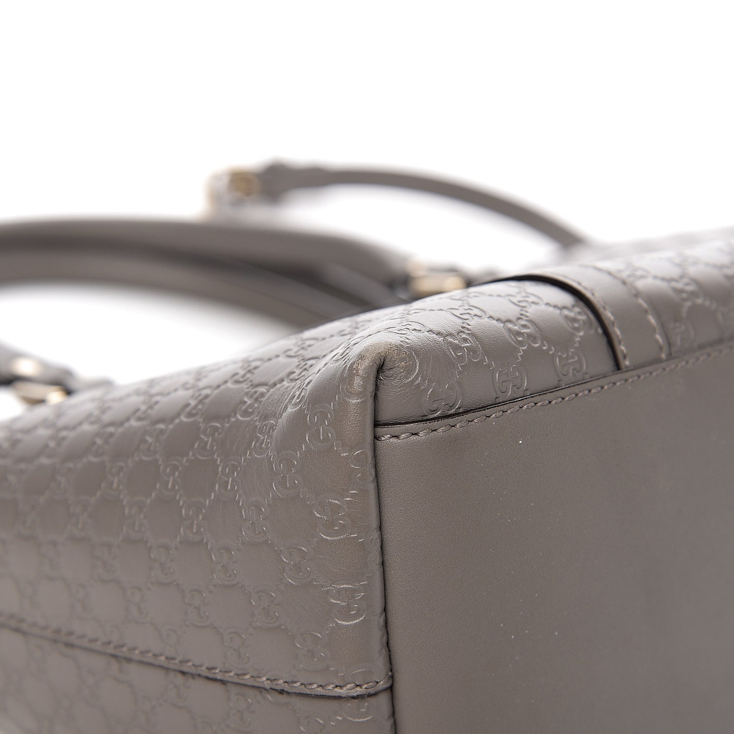 Soft Microguccissima Small Zippered Satchel Loess