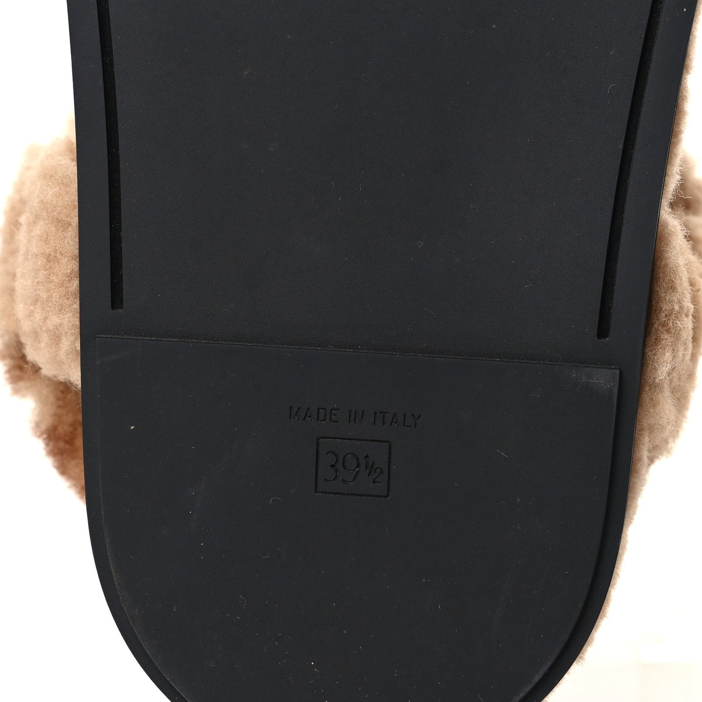 Shearling FF Fendi Feel Sandals 39.5 California Cacao