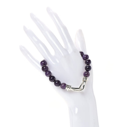 Tiffany Sterling Silver Amethyst Paloma Picasso Knot Bead Bracelet 2 of 5
