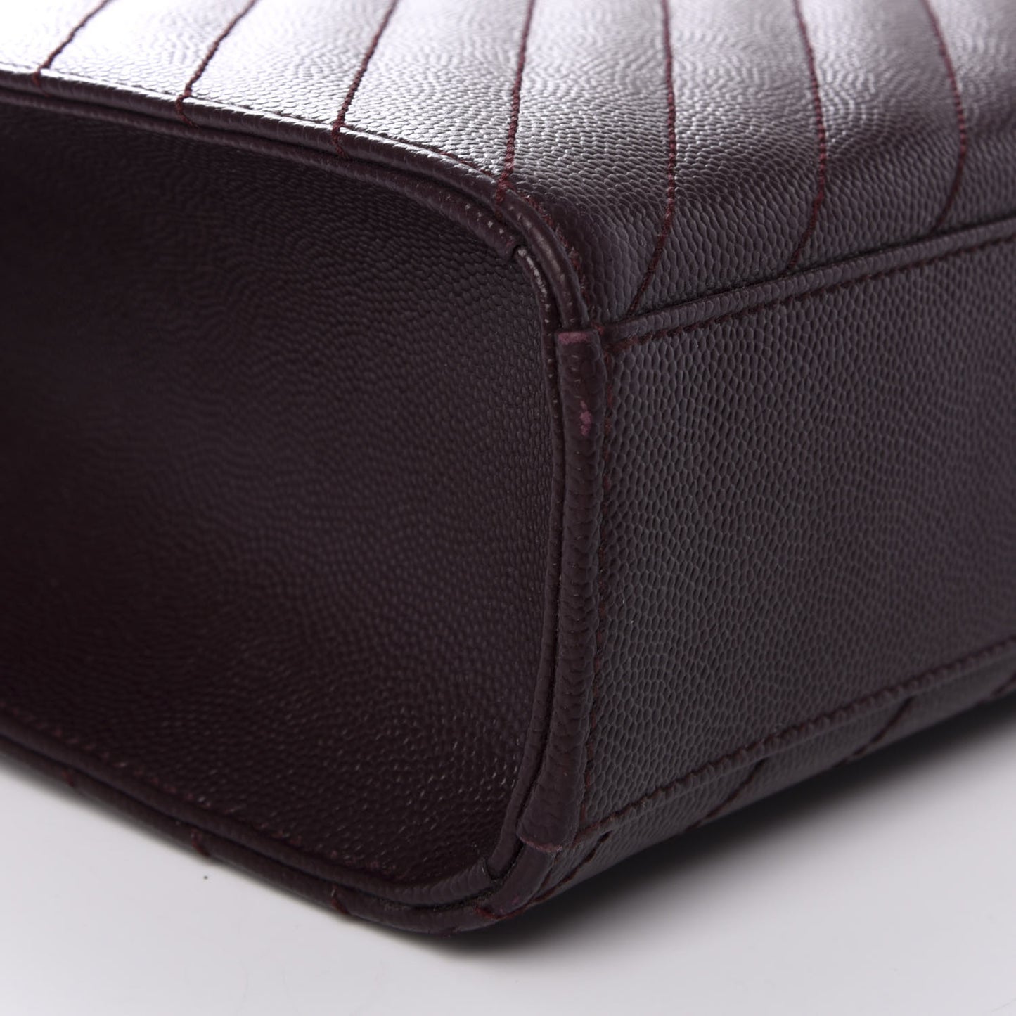 Grain De Poudre Matelasse Chevron Large Monogram Satchel Rouge Legion