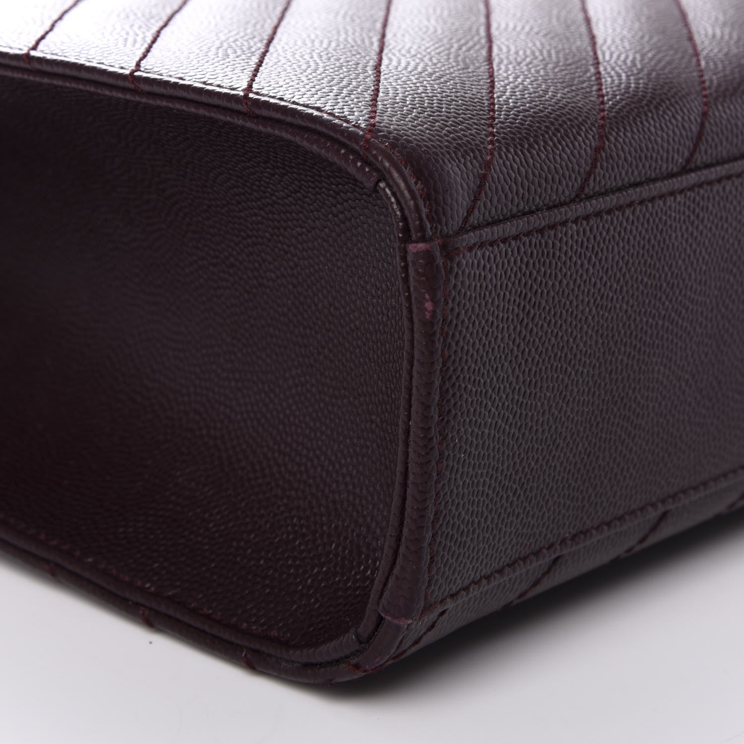 Saint Laurent Grain De Poudre Matelasse Chevron Large Monogram Satchel Rouge Legion 9 of 13