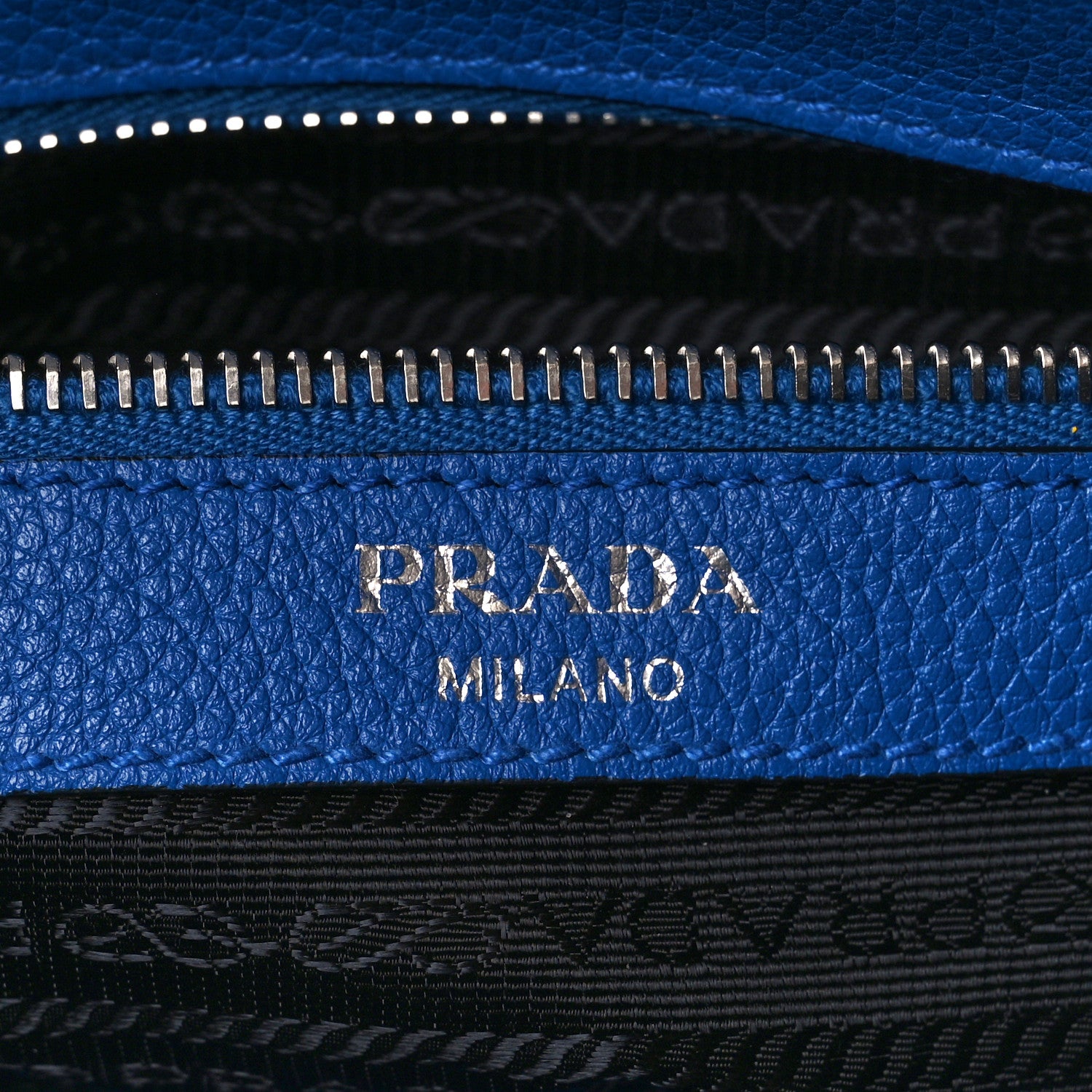 Prada Vitello Phenix Logo Hobo Bluette 6 of 11