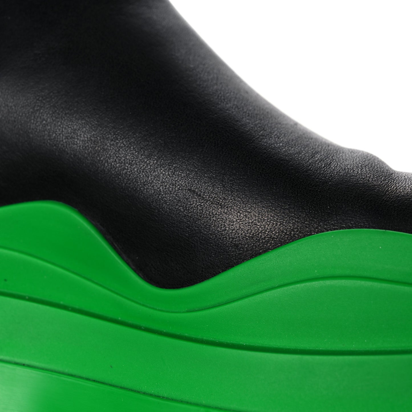 Calfskin Mens The Tire Cropped Chelsea Boots 44 Black Grass