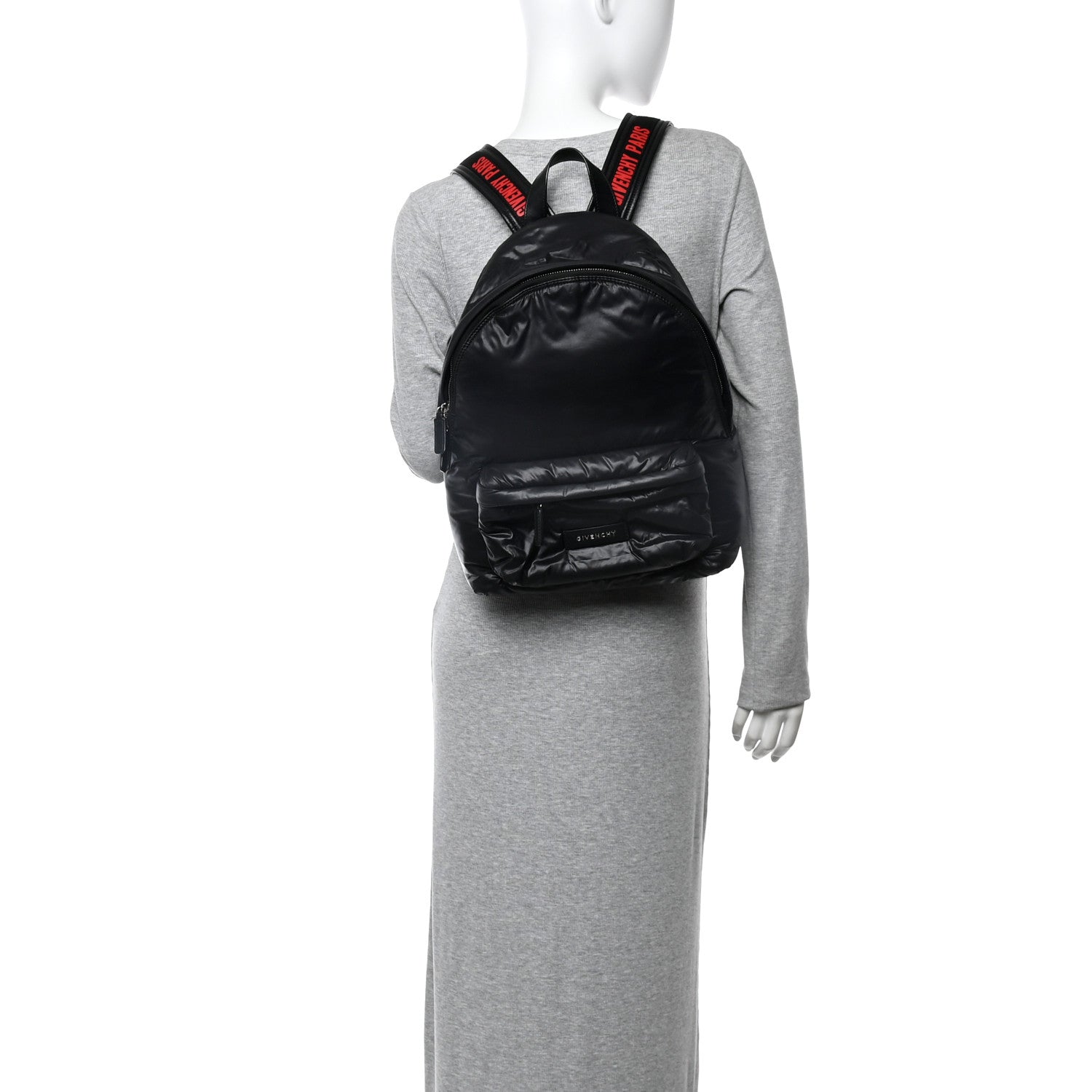 Givenchy Padded Nylon Small Backpack Black Red 1839470 – FASHIONPHILE