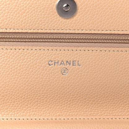 Chanel Caviar Quilted Wallet On Chain WOC Beige 6 of 11