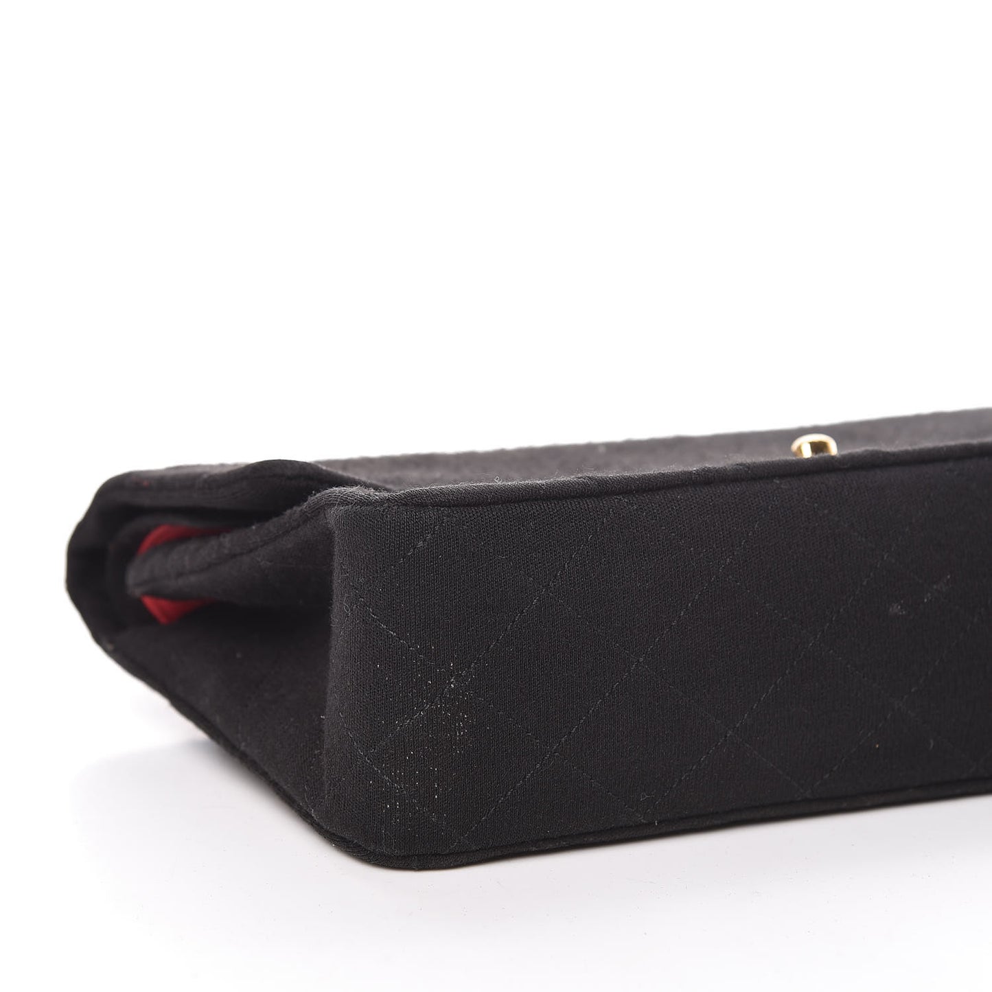 Jersey Quilted Medium Double Flap Black