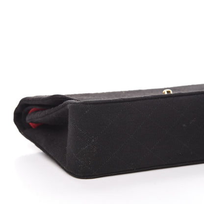 Chanel Jersey Quilted Medium Double Flap Black 5 of 17