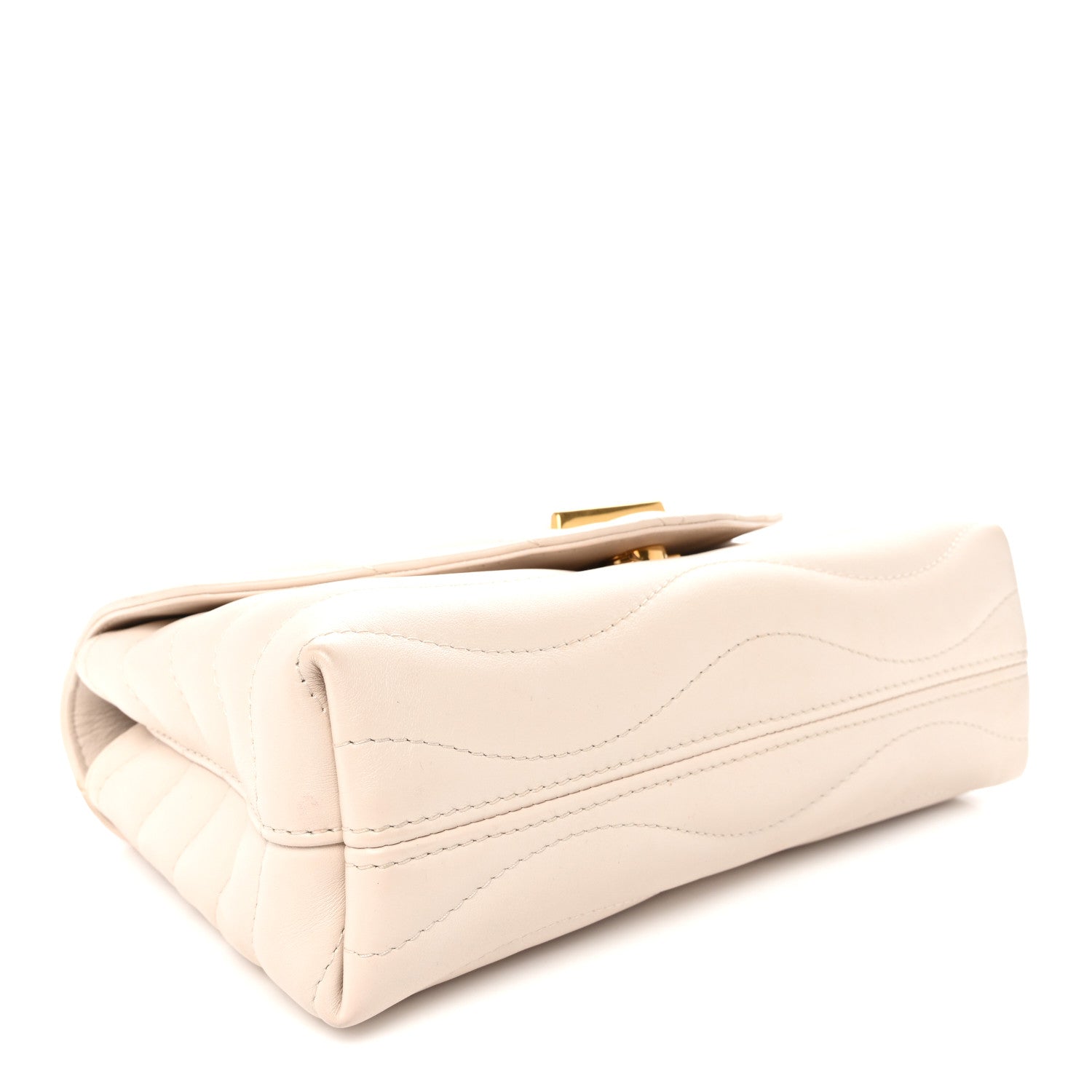 Louis Vuitton Calfskin LV New Wave Chain Bag GM Ivory 4 of 12