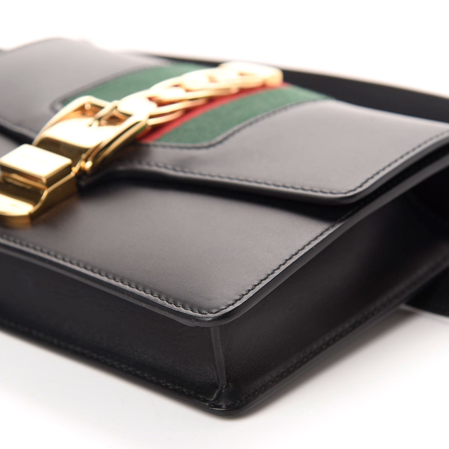 Gucci Calfskin Sylvie Belt Bag Black 7 of 10