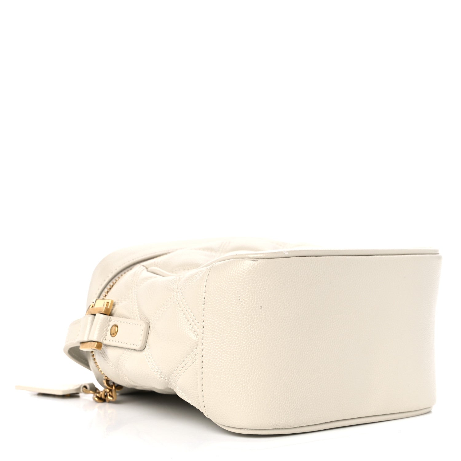 Saint Laurent Grain de Poudre Quilted 80's Vanity Bag Crema Soft 4 of 14