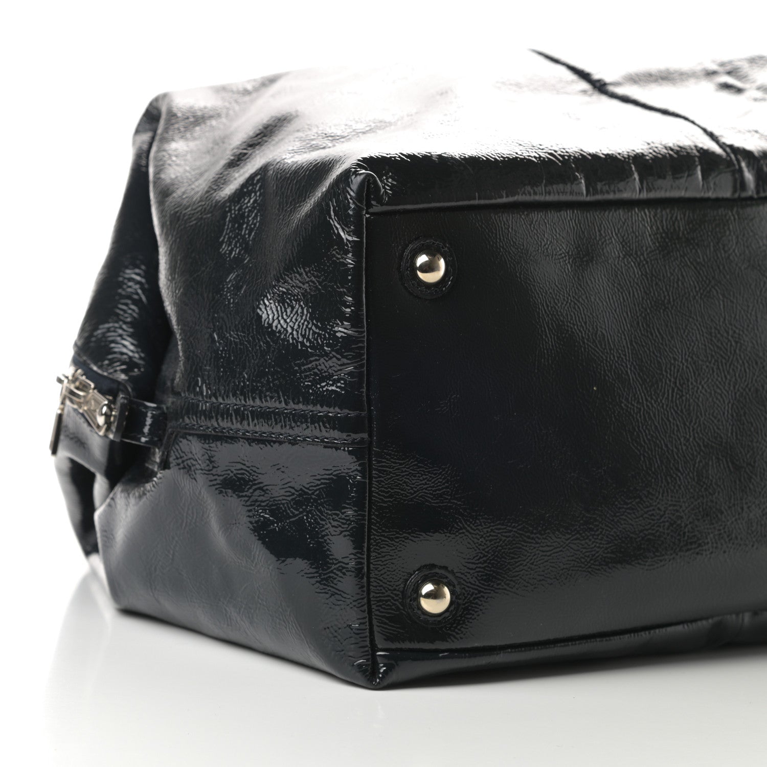 Saint Laurent Textured Patent Medium Easy Sac Navy 9 of 14