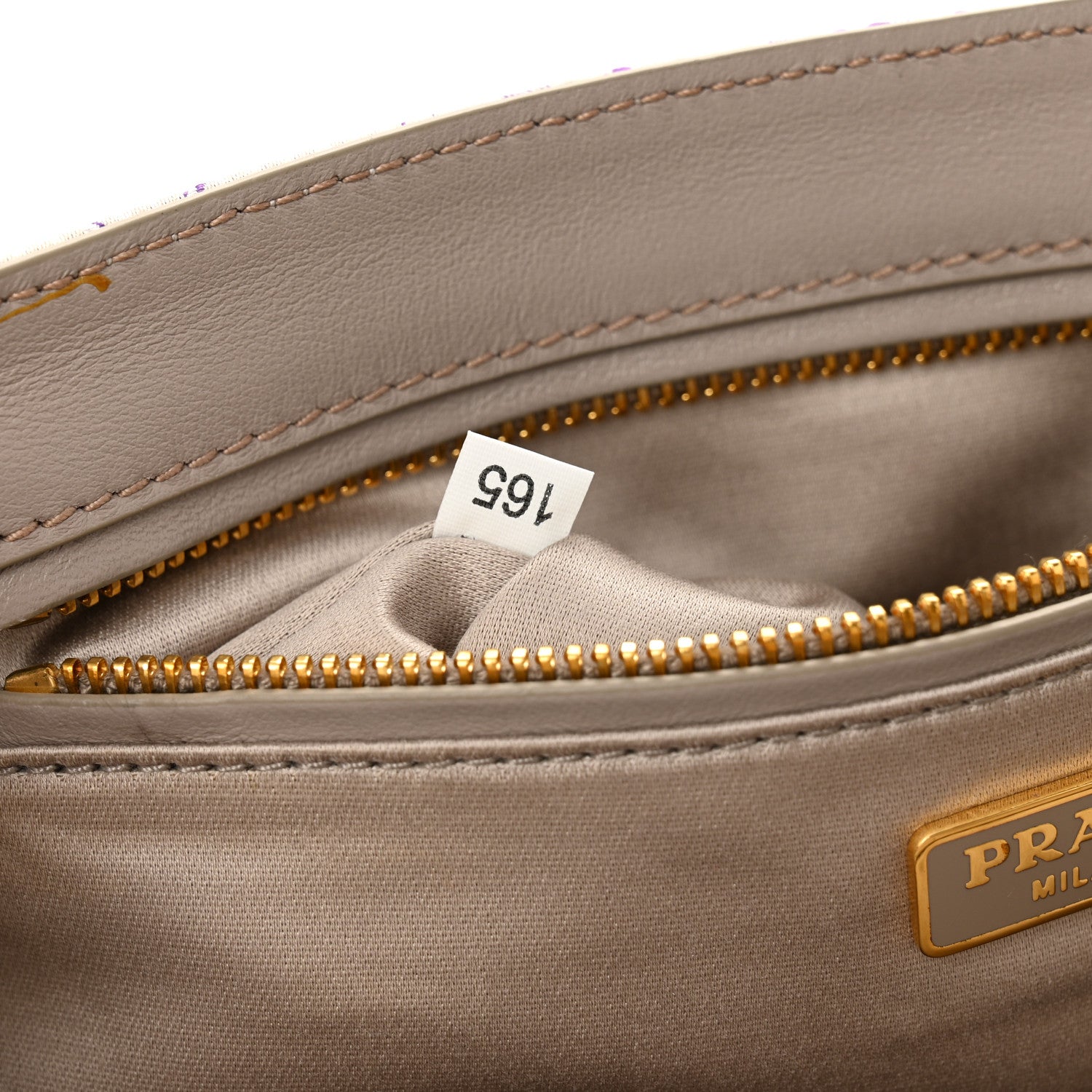 Prada Tessuto Nylon Jacquard Floral Print Shoulder Bag Glicine 7 of 15