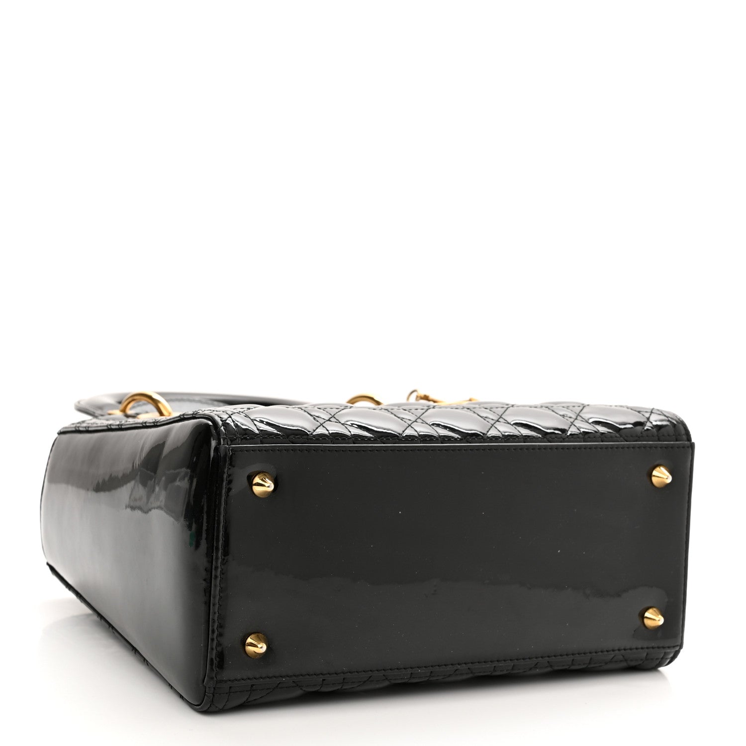 Christian Dior Patent Cannage Medium Lady Dior Black 4 of 10