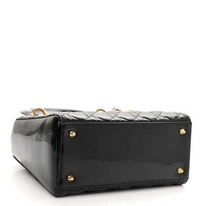 Christian Dior Patent Cannage Medium Lady Dior Black 4 of 10