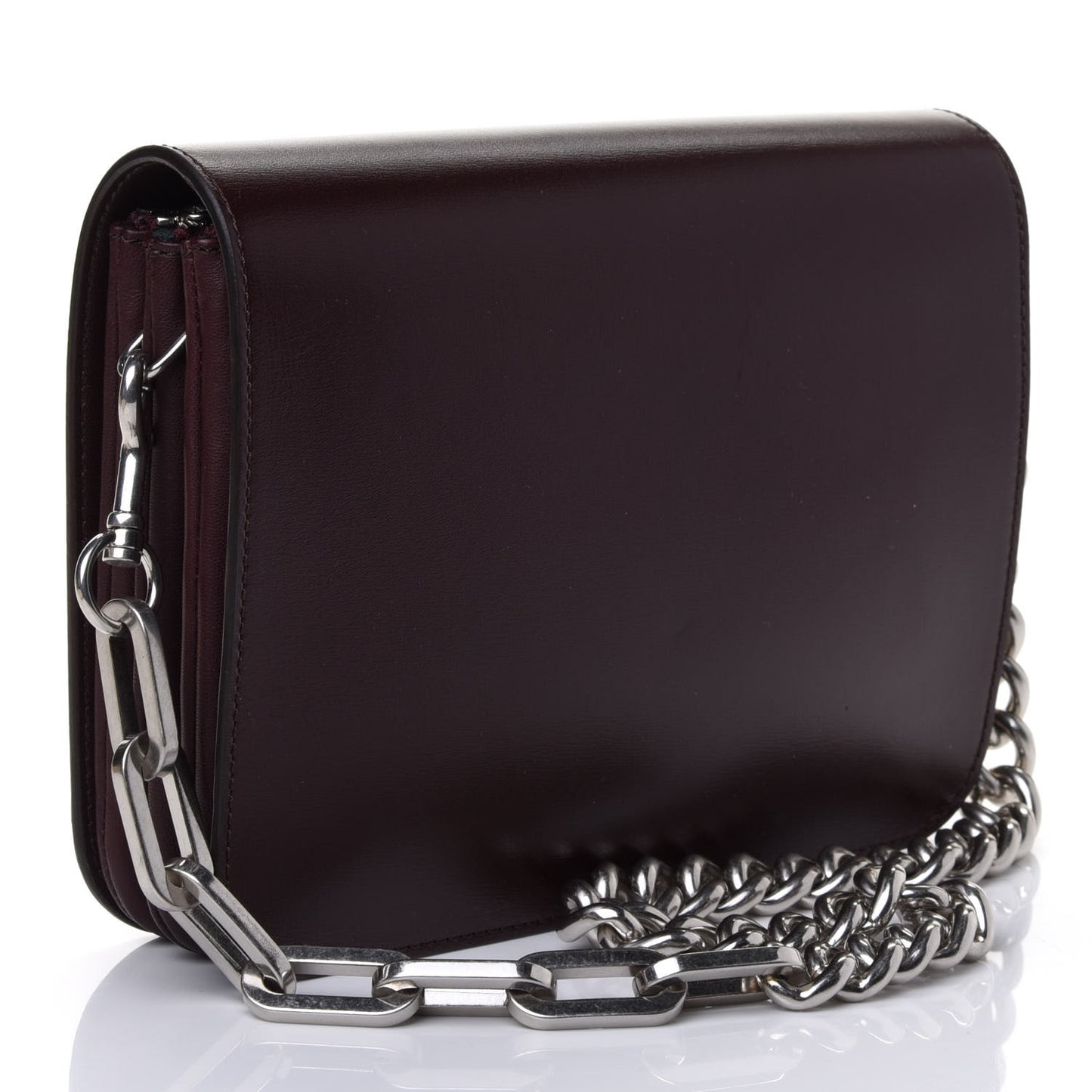 Calfskin Crossboarded Clifton Flap Burgundy