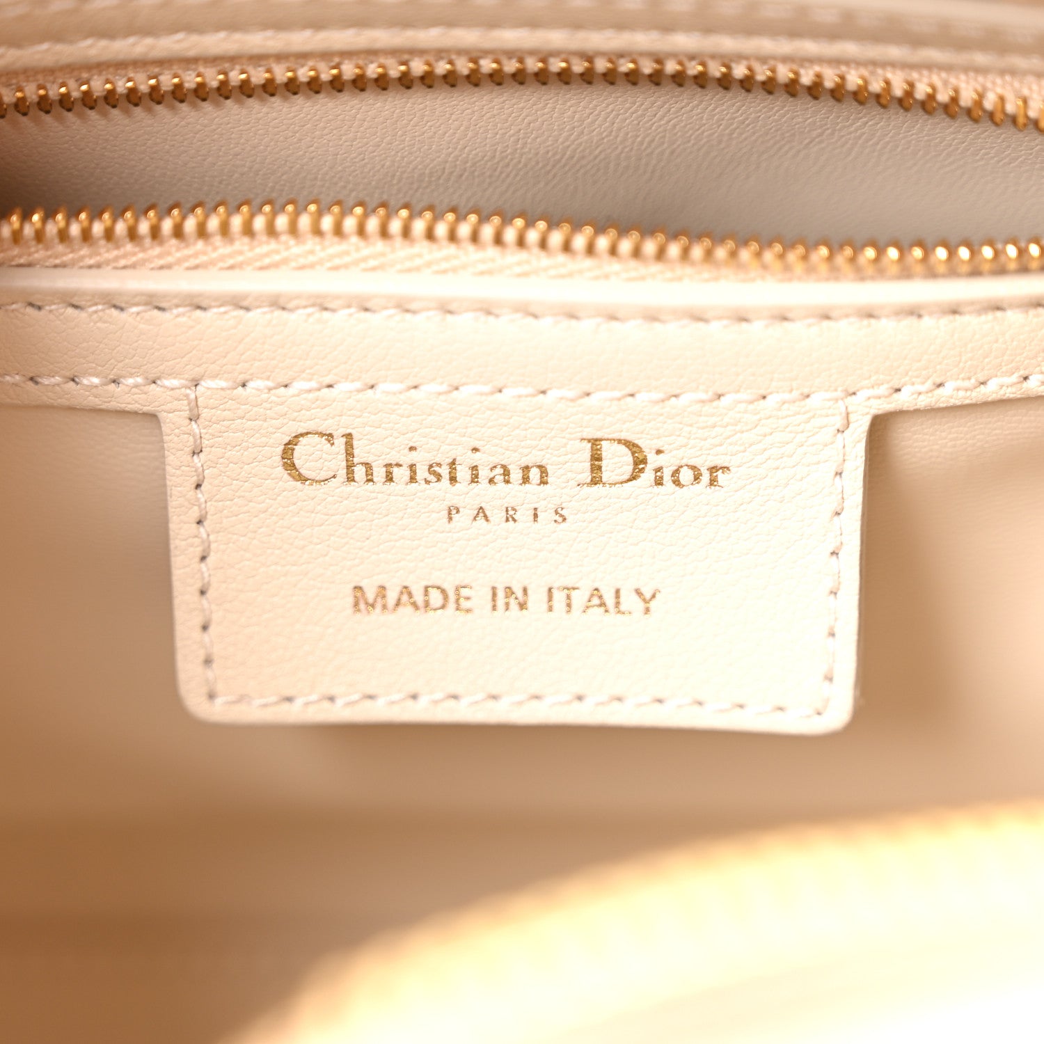 Christian Dior Calfskin Macrocannage Groove 20 Bag Dusty Ivory 5 of 10